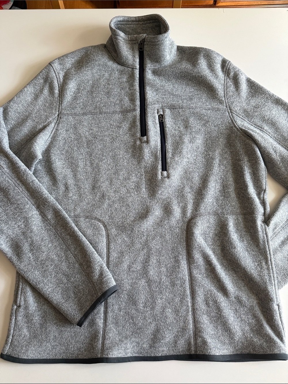 Jockey Men’s Gray Half-Zip Sweater Fleece Pullover Sz M VGUC